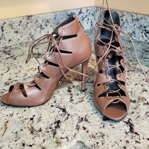 Schutz Women's Brown Slate Lace-Up Pumps